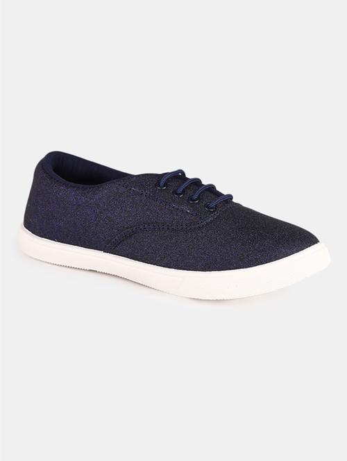 blue solid lace-up sneaker - 20085492 -  Standard Image - 0