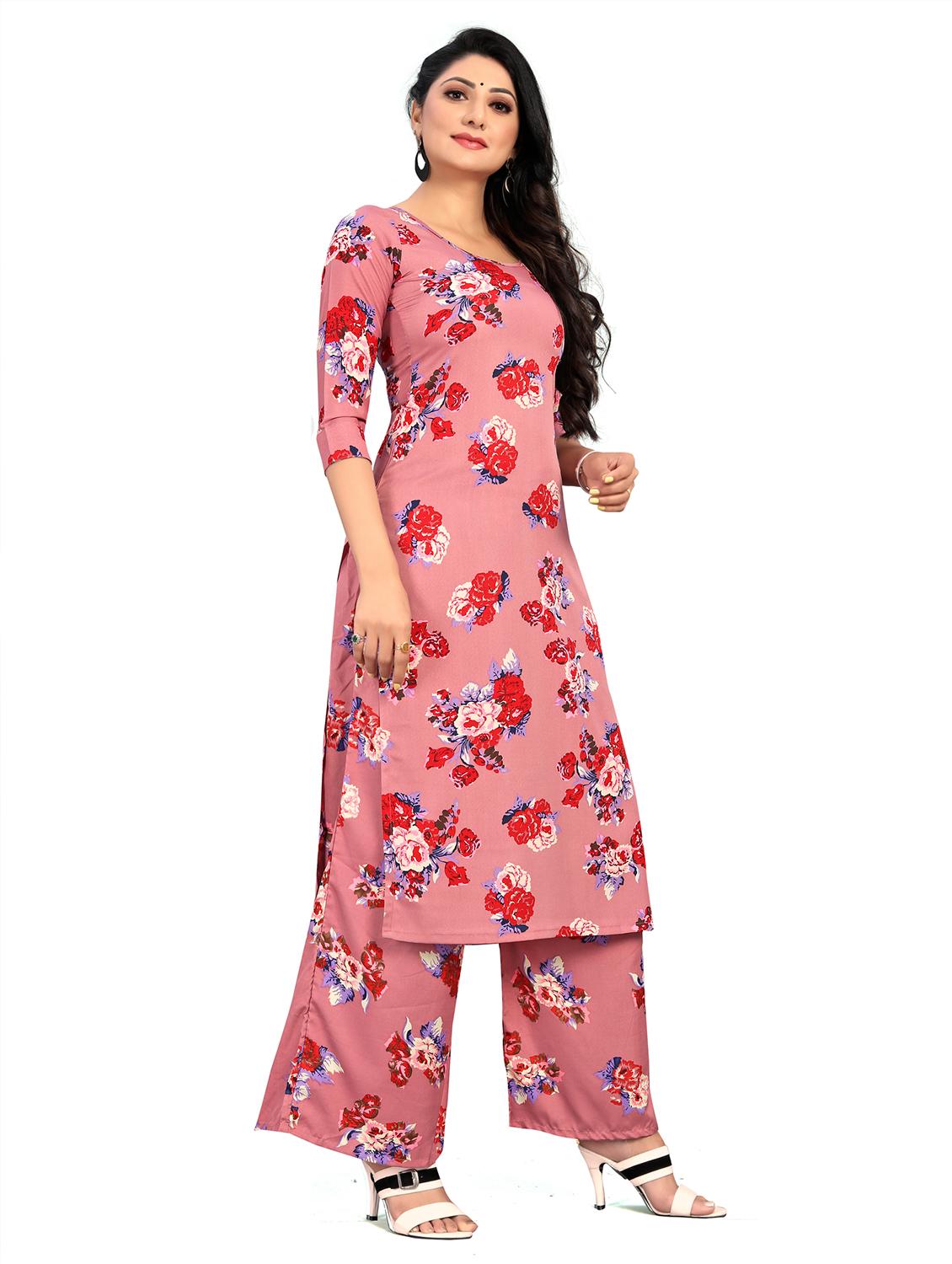 floral printed kurta palazzo set - 20087409 - Standard Image - 1