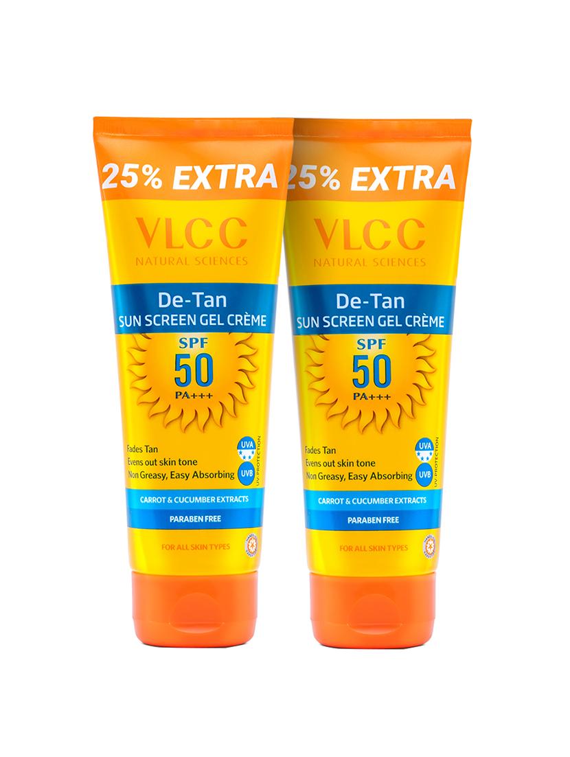 vlcc de tan spf 50 pa+++ sunscreen gel cream - 100 g ( pack of 2 ) - 20088062 -  Zoom Image - 0