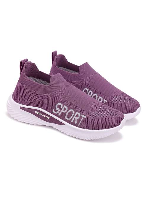pink solid slip-on sports shoes - 20088077 - Standard Image - 0