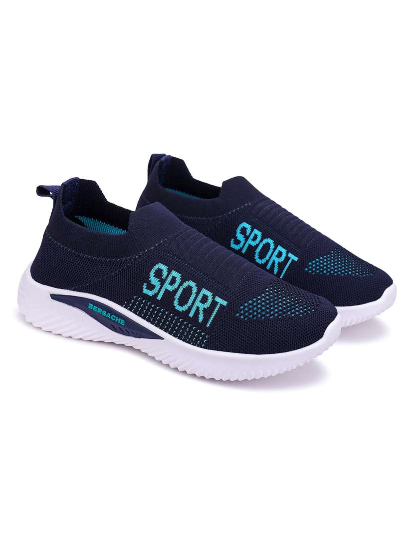 blue solid slip-on sports shoes - 20088079 - Zoom Image - 0