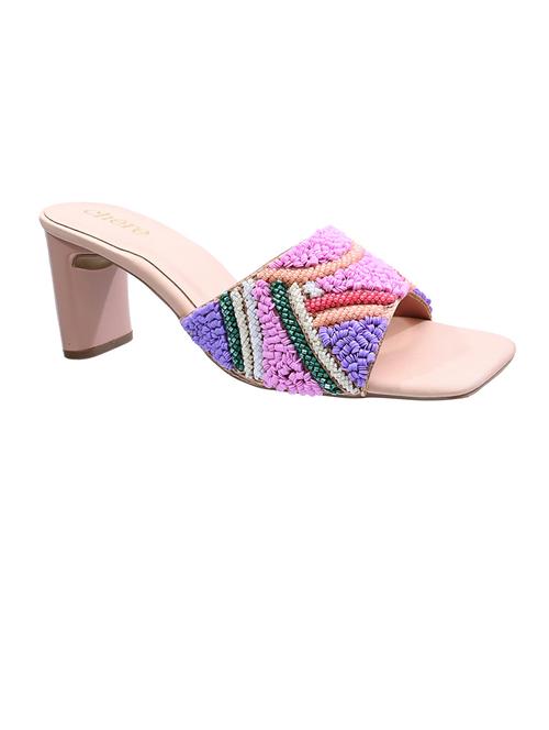pink slip on block heel - 20088849 -  Standard Image - 0