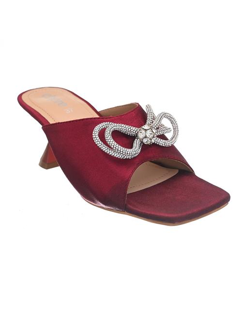 red slip on kitten heel - 20088855 - Standard Image - 0