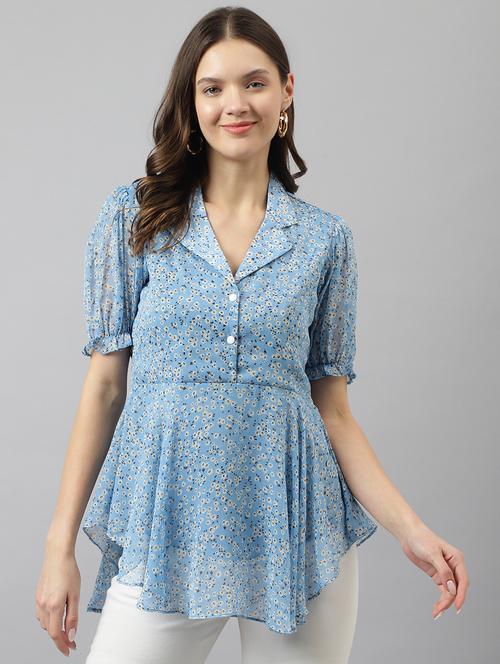 women's asymmetric lapel neck top - 20088974 -  Standard Image - 0