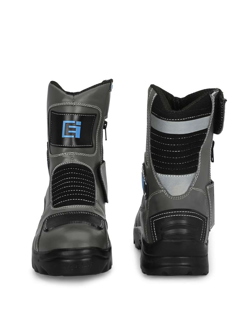 grey leather hiking boots boot - 20097824 -  Standard Image - 4