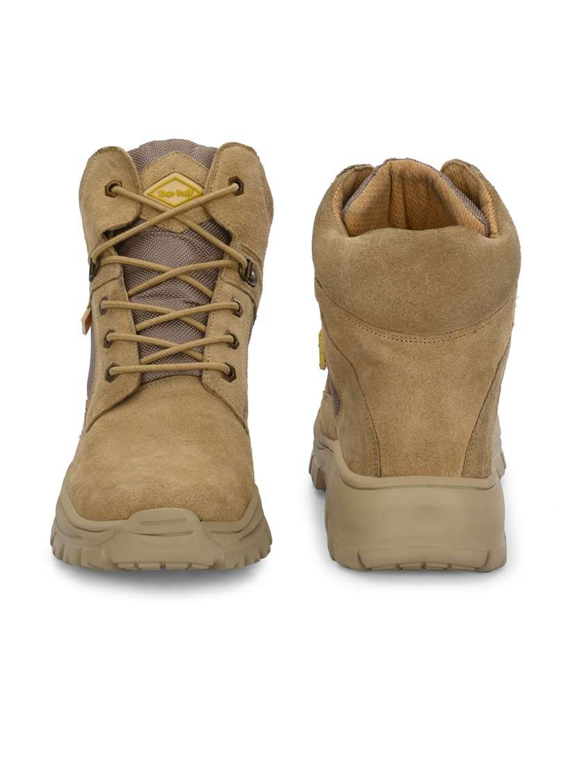 beige leather hiking  boots - 20097826 -  Standard Image - 4