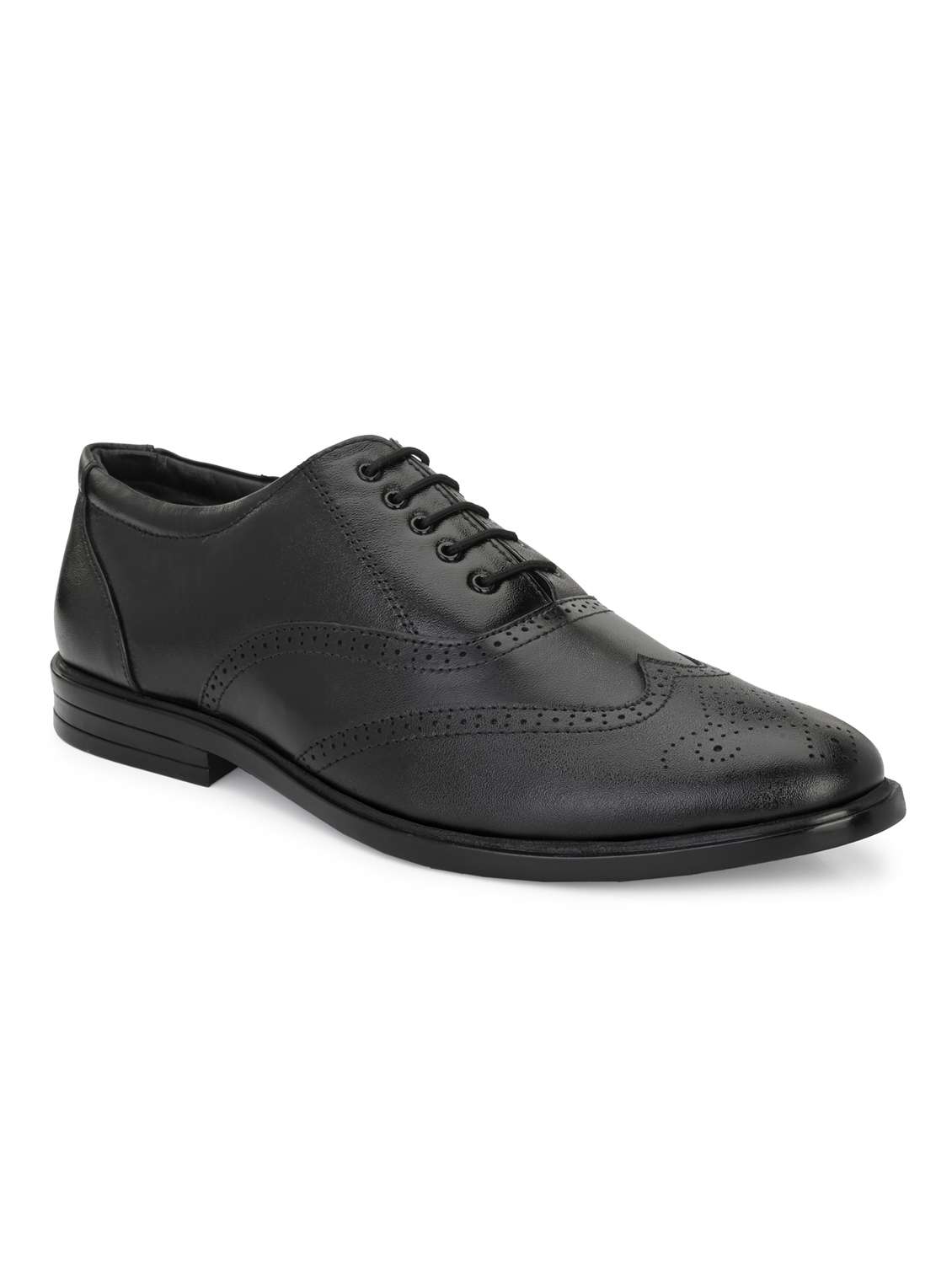 black leather laceup brouges - 20097827 - Zoom Image - 0