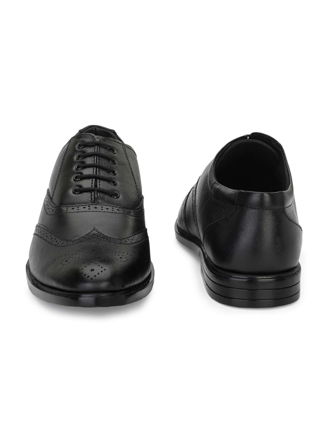 black leather laceup brouges - 20097827 - Standard Image - 4