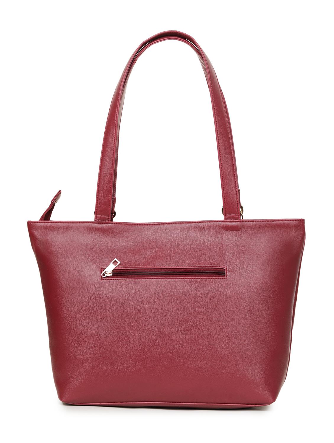 maroon polyester handbag - 20098128 -  Standard Image - 1