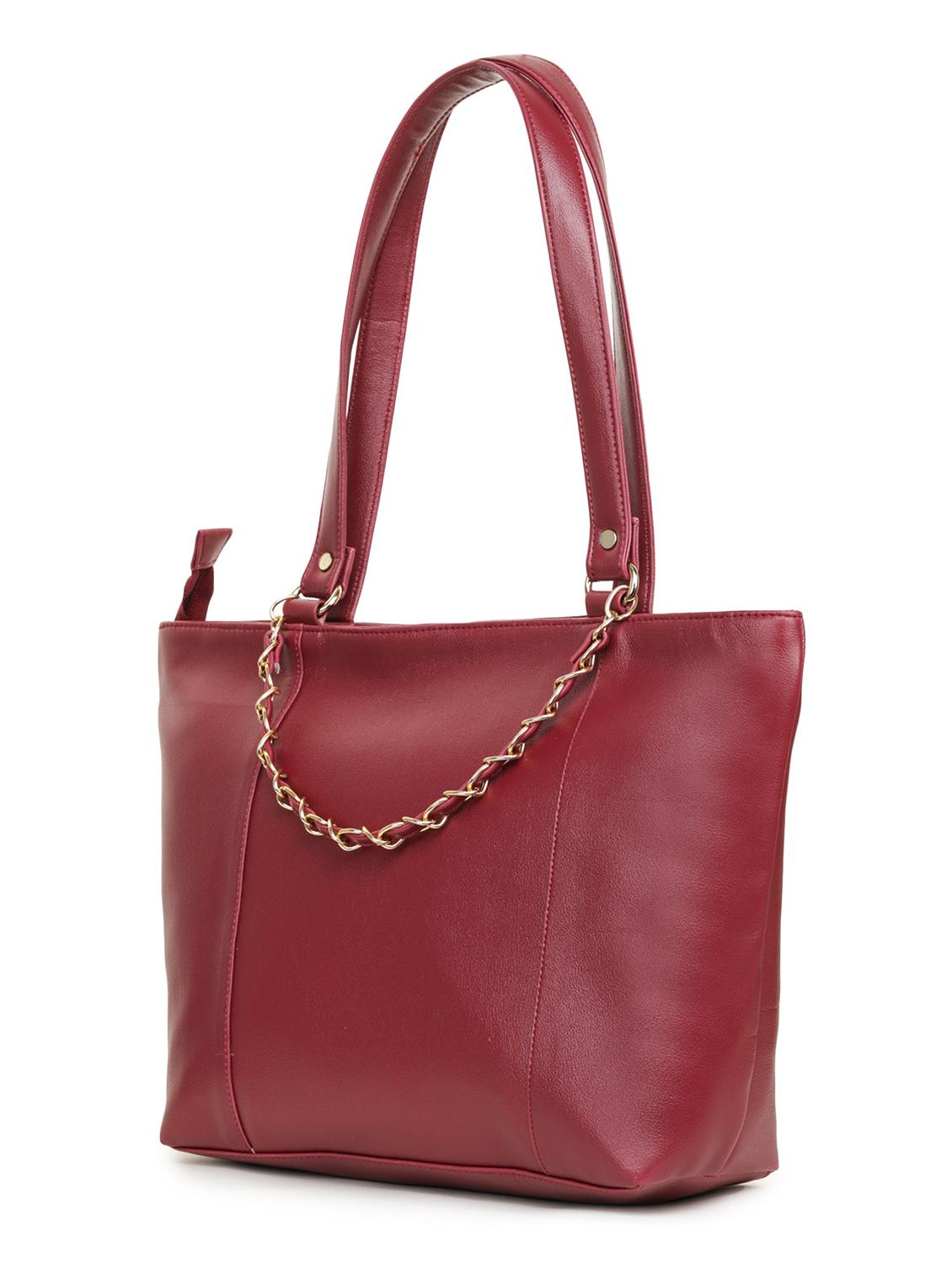 maroon polyester handbag - 20098128 - Standard Image - 4