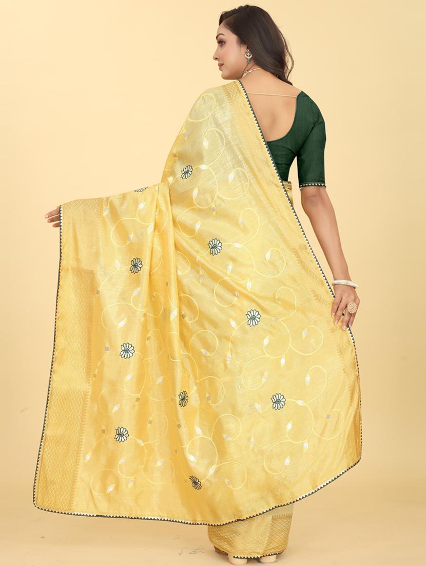 embroidered saree with blouse - 20098168 -  Standard Image - 1