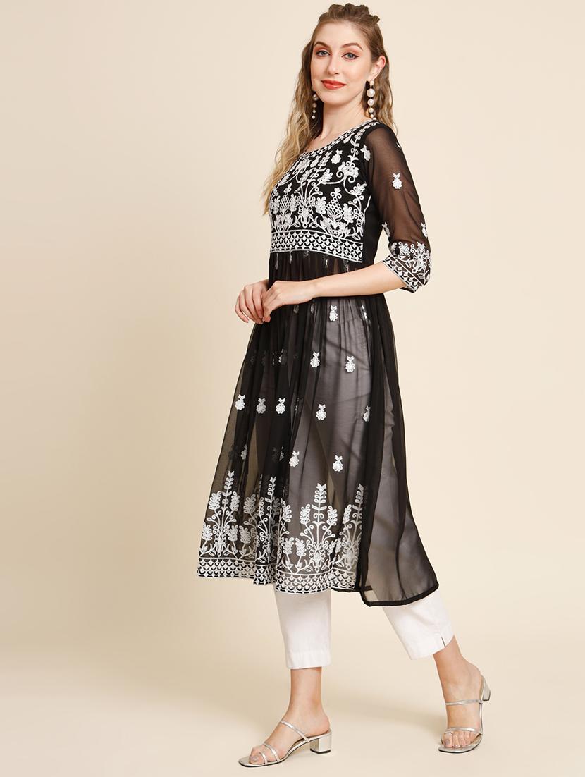 women's flared kurta - 20098275 -  Standard Image - 1