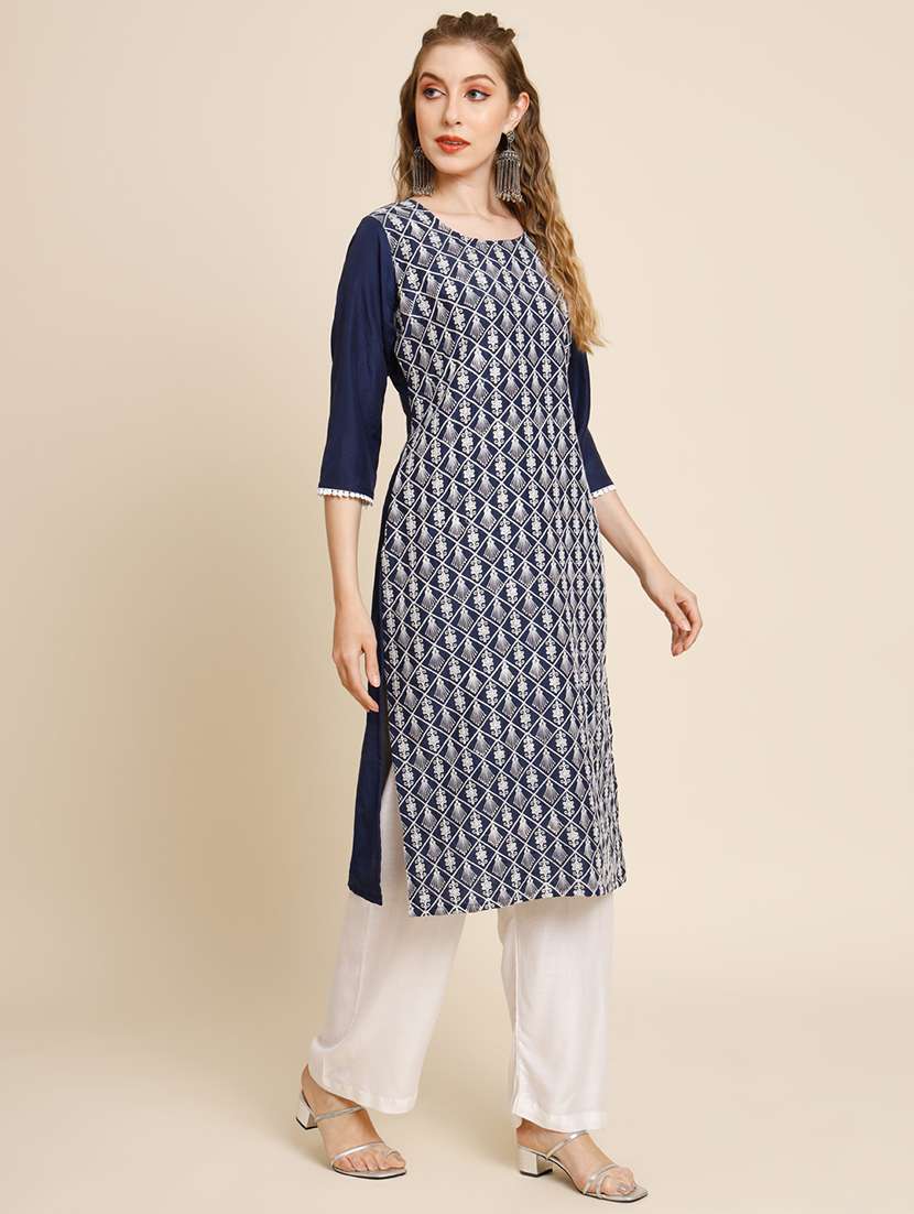 women's straight kurta - 20098302 -  Standard Image - 1