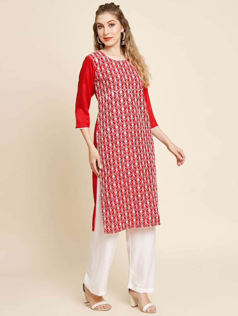 women's straight kurta - 20098310 -  Standard Image - 1