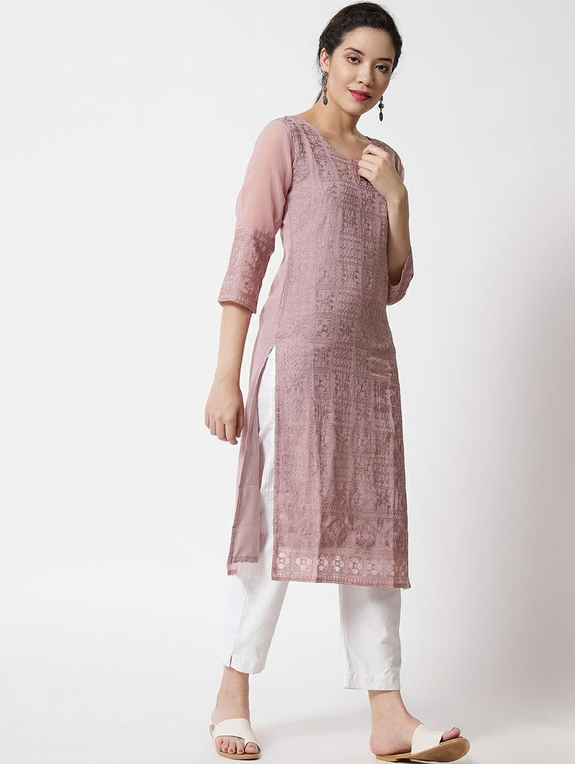 women's straight kurta - 20098328 - Standard Image - 4
