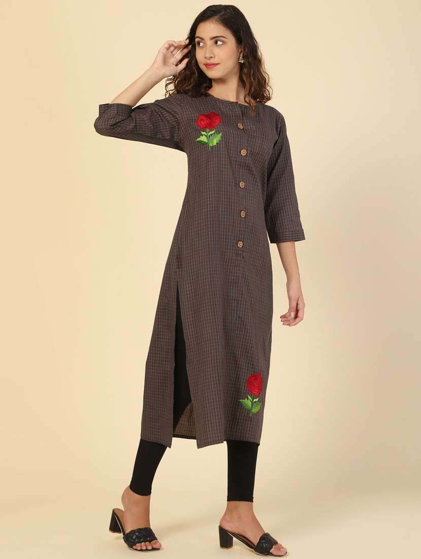 women's straight kurta - 20098360 -  Standard Image - 1