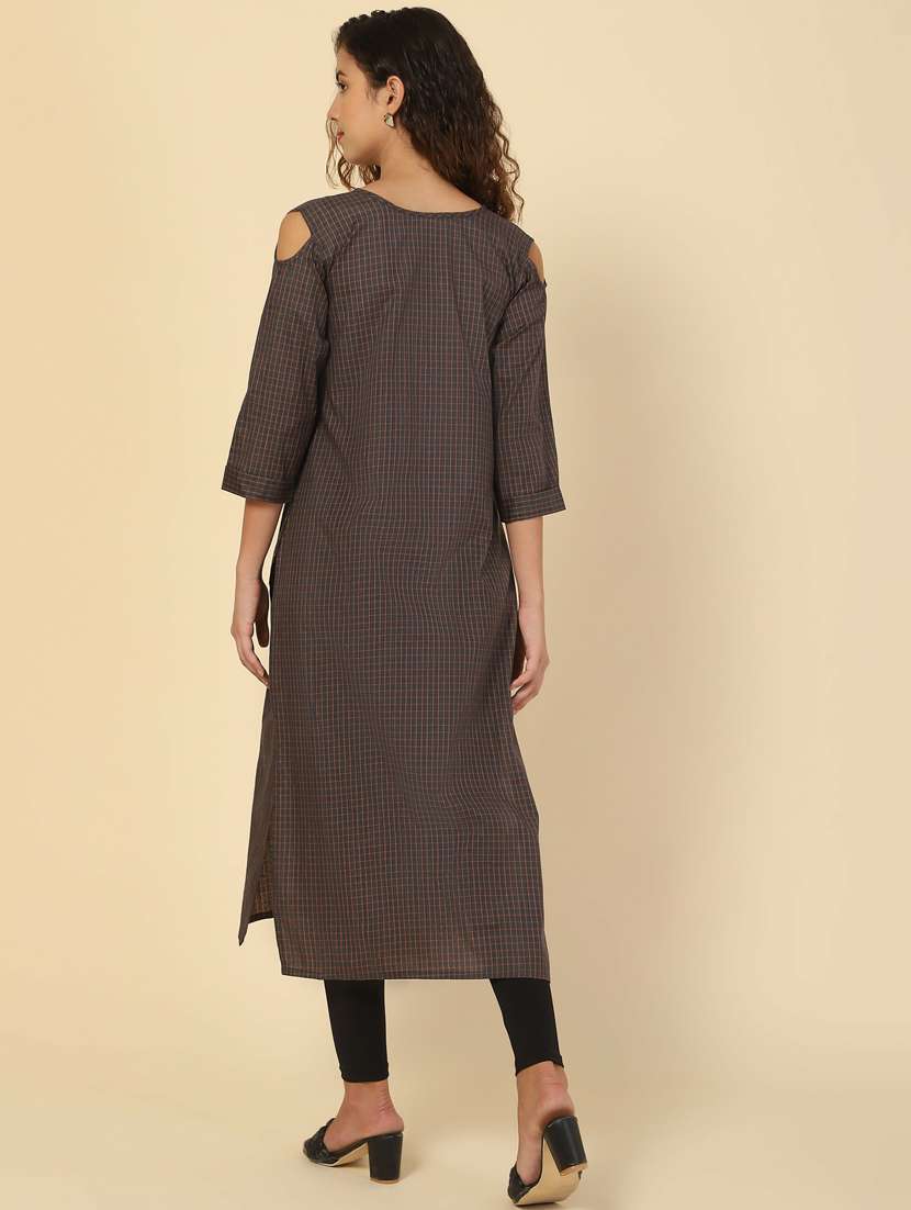 women's straight kurta - 20098360 - Standard Image - 4