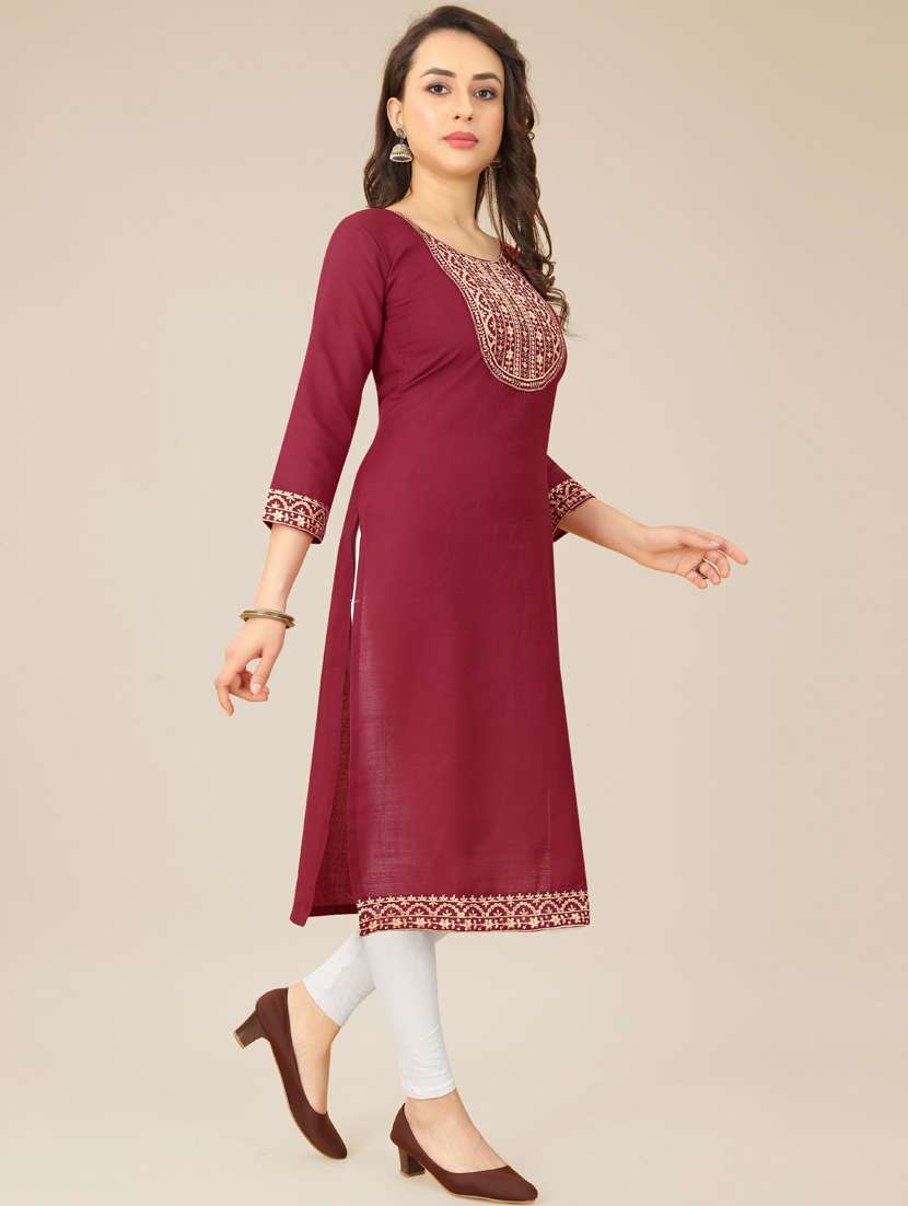 women's straight kurta - 20098434 -  Standard Image - 1