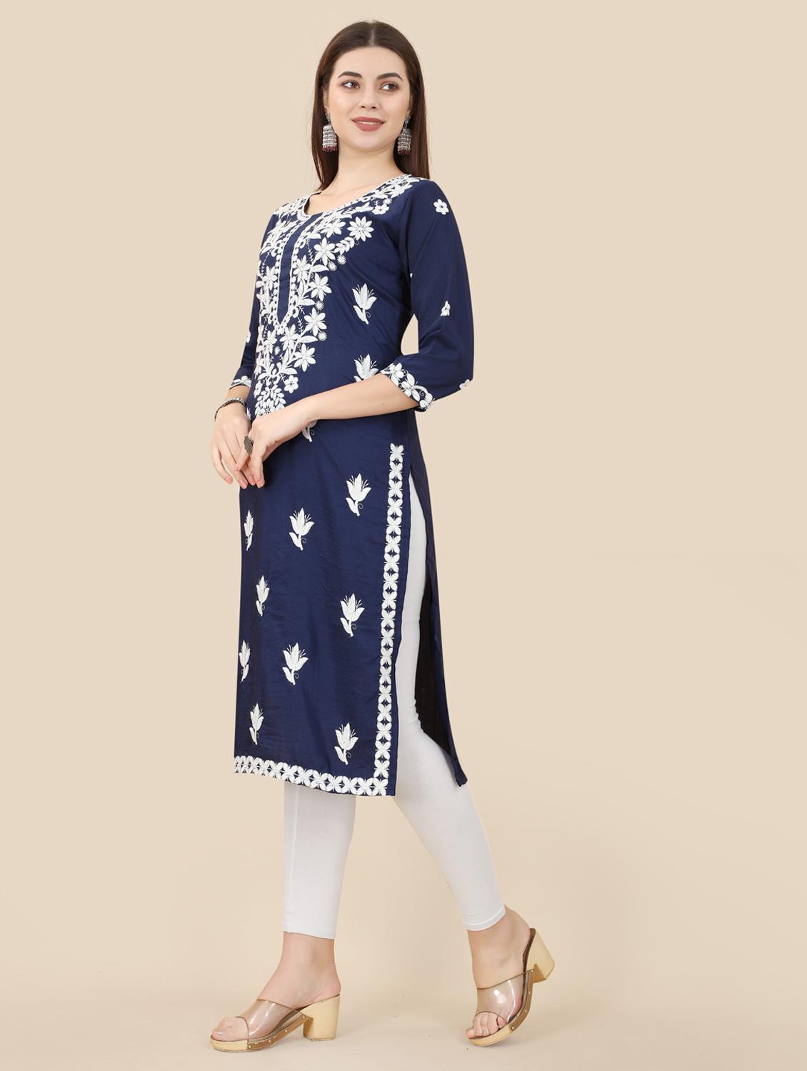 women's straight kurta - 20098437 - Standard Image - 1