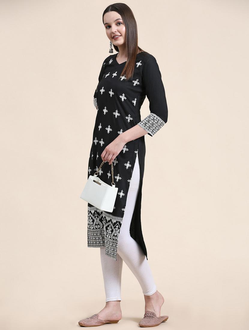 women's straight kurta - 20098455 - Standard Image - 1