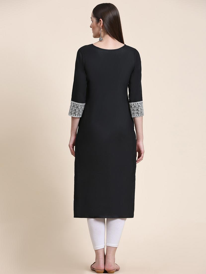 women's straight kurta - 20098455 - Standard Image - 4