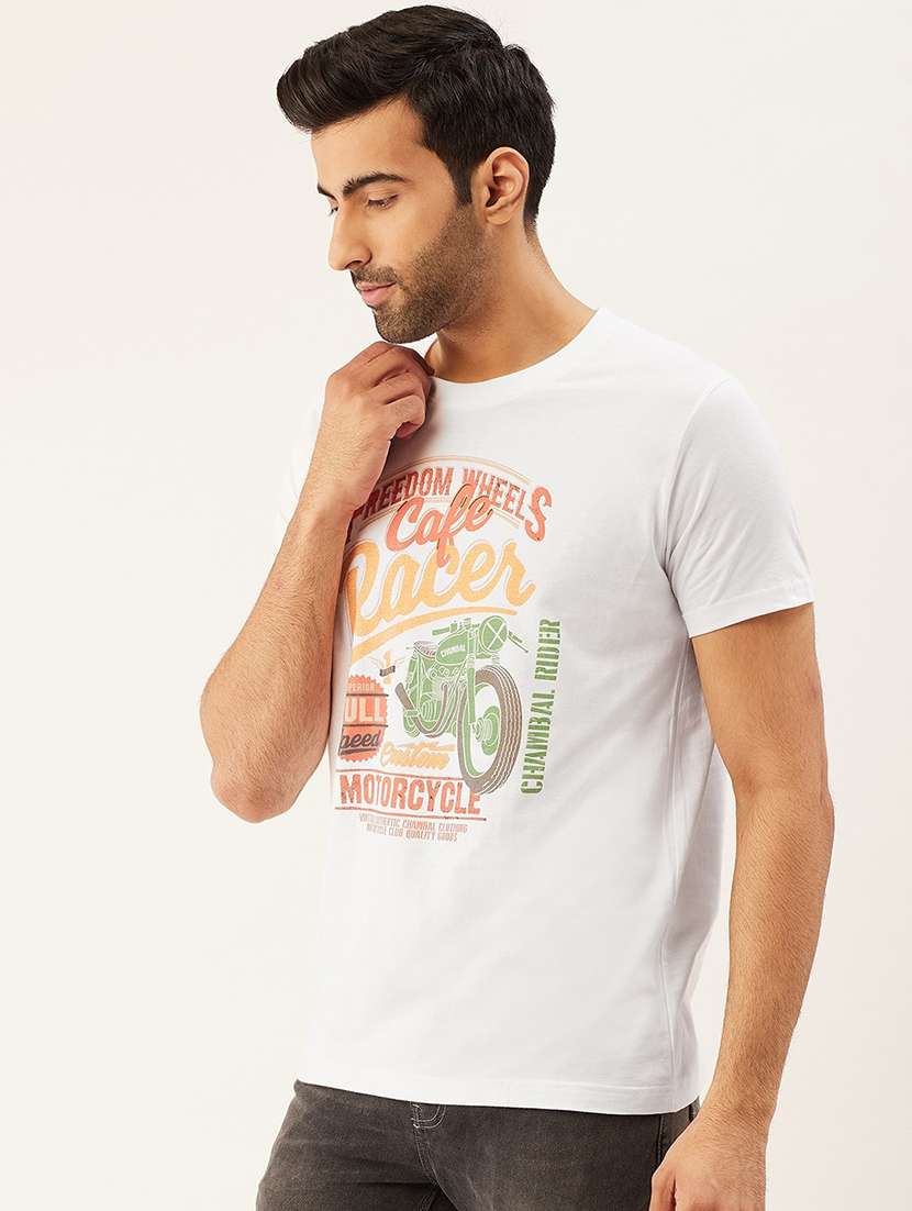 round neck printed regular t-shirt - 20098857 -  Standard Image - 1