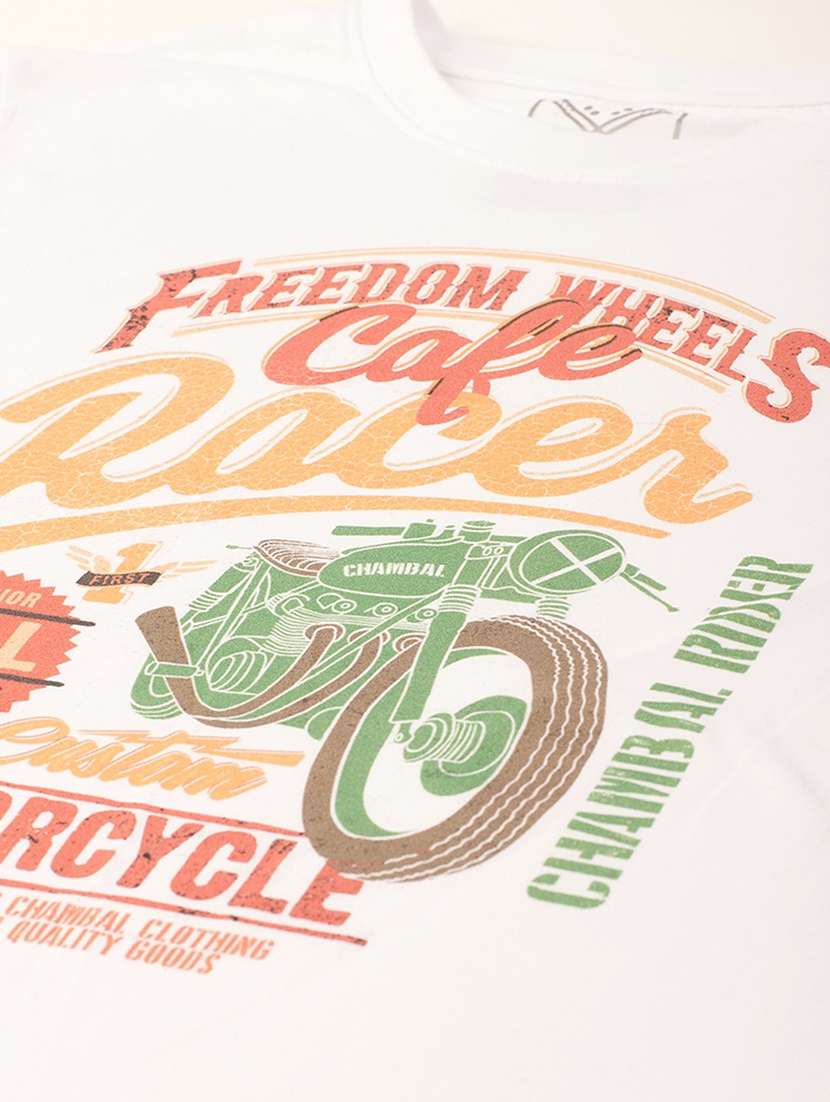 round neck printed regular t-shirt - 20098857 - Standard Image - 4