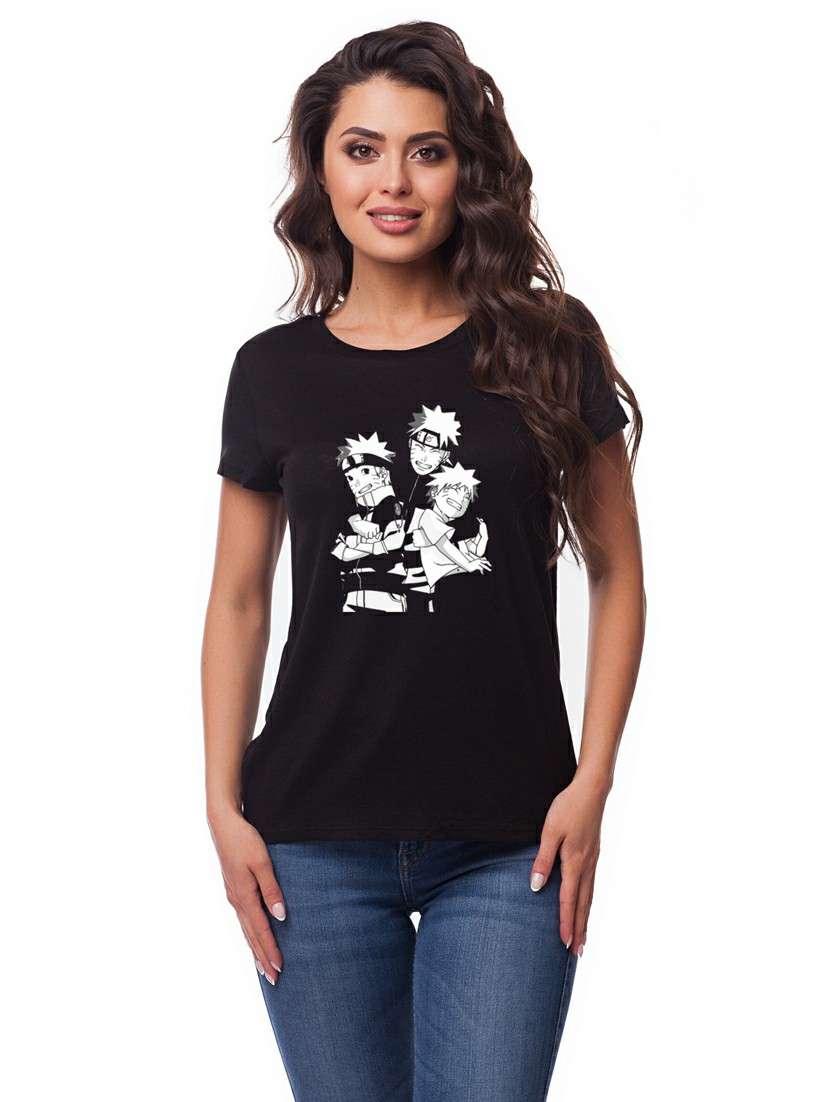 black cotton blend regular tshirt