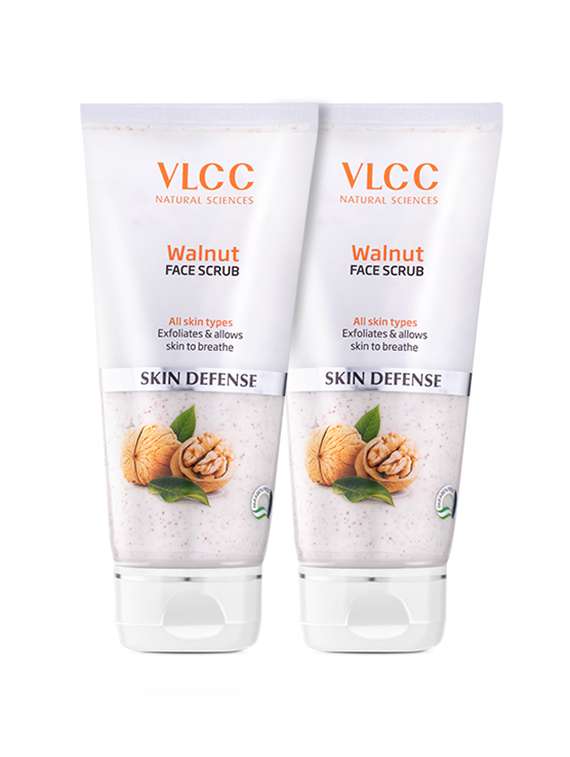 vlcc walnut face scrub- 80 g ( pack of 2 )