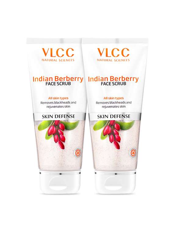 vlcc indian berberry face scrub - 80 g ( pack of 2 )