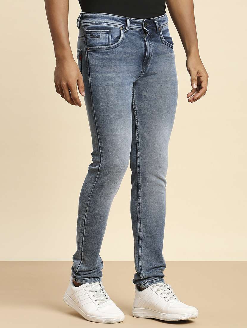 mens skinny fit plain jeans - 20099569 -  Standard Image - 1