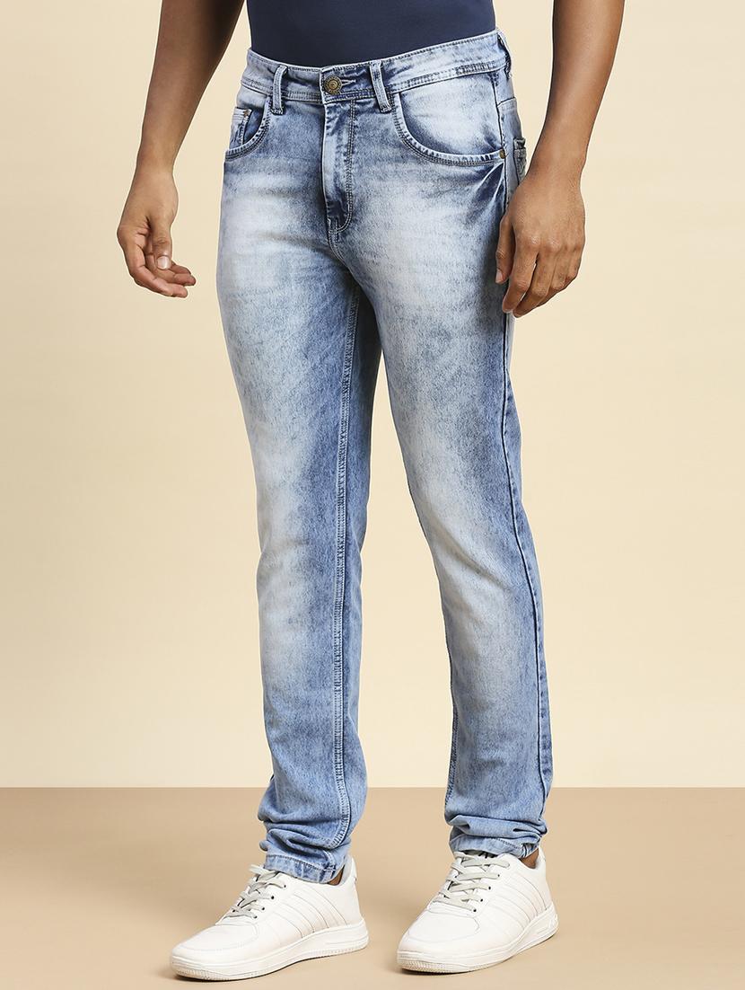 mens slim fit plain jeans - 20099576 - Standard Image - 1