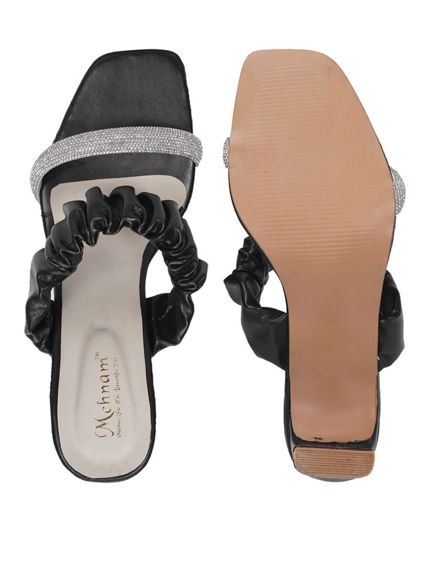 black slip on block heel  - 20101670 -  Standard Image - 4
