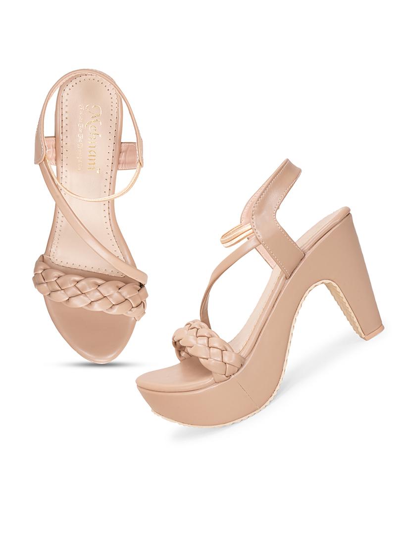beige ankle strap block heel - 20101678 - Standard Image - 4