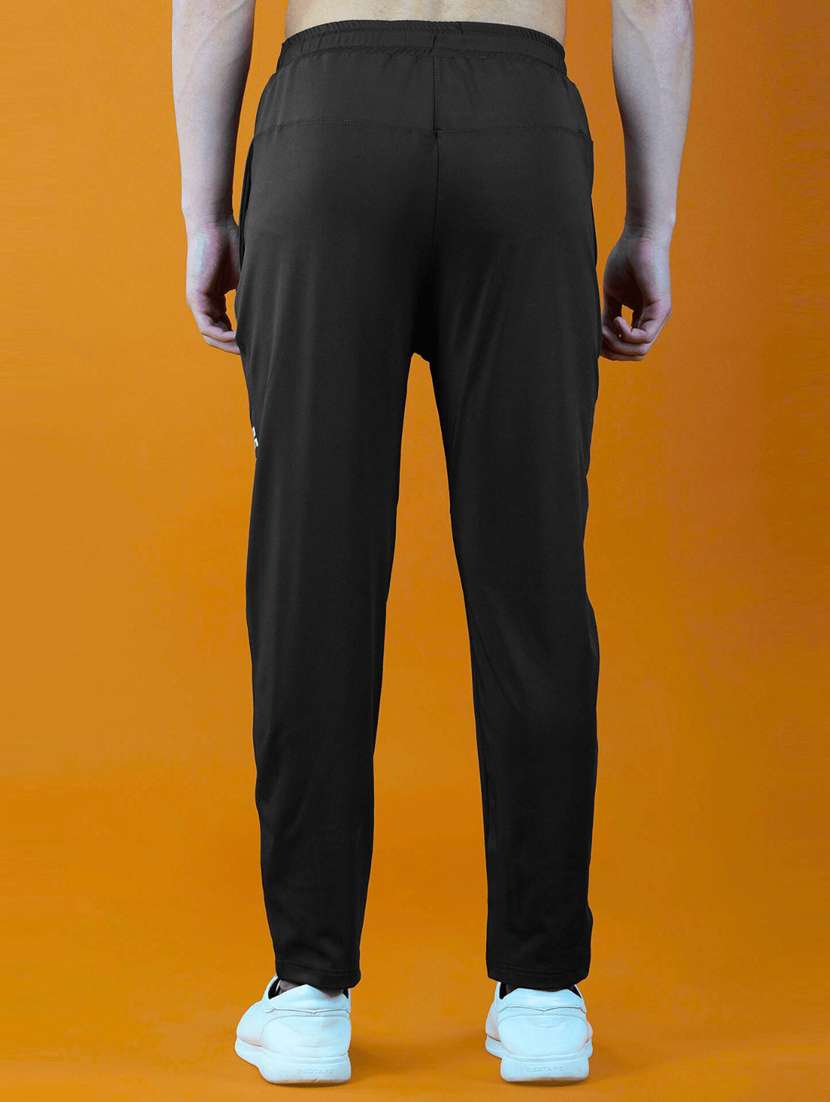 black solid track pant - 20101881 -  Standard Image - 1