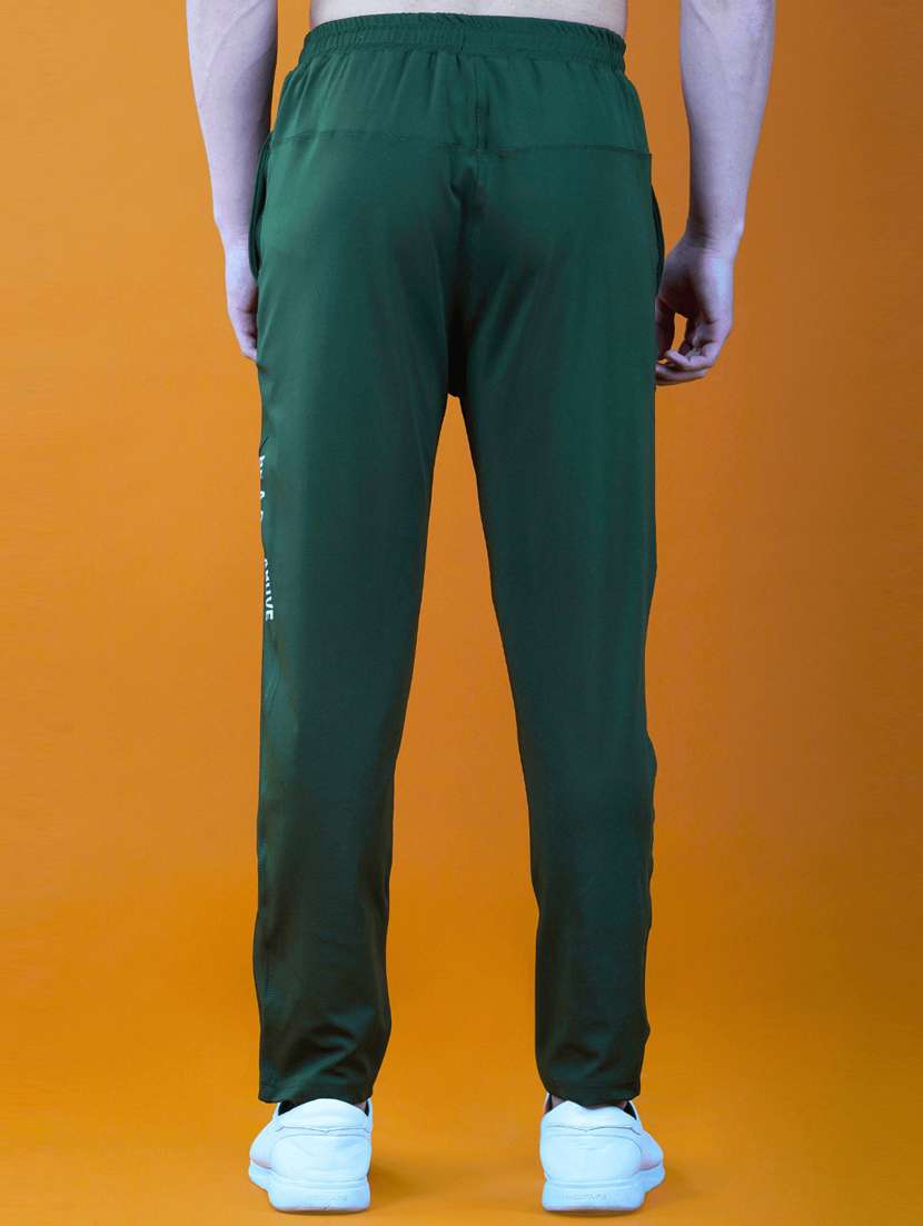 green solid track pant - 20101882 -  Standard Image - 1