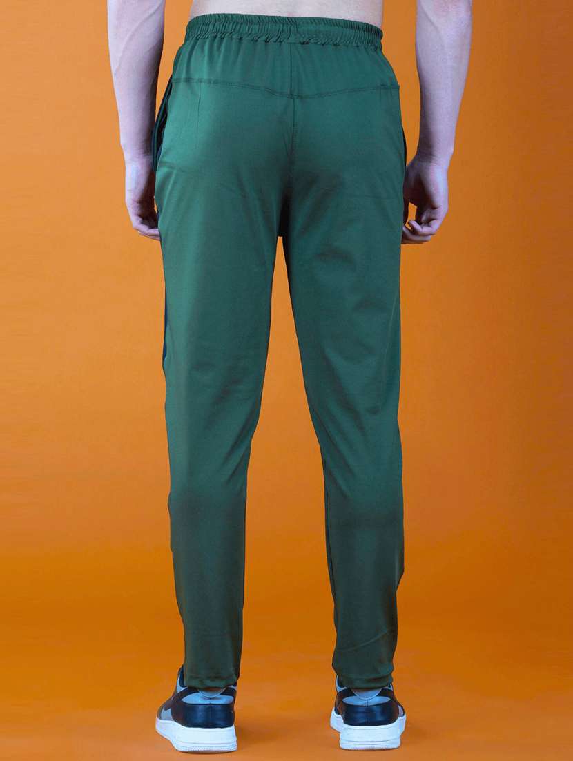 green solid track pant - 20101884 -  Standard Image - 1