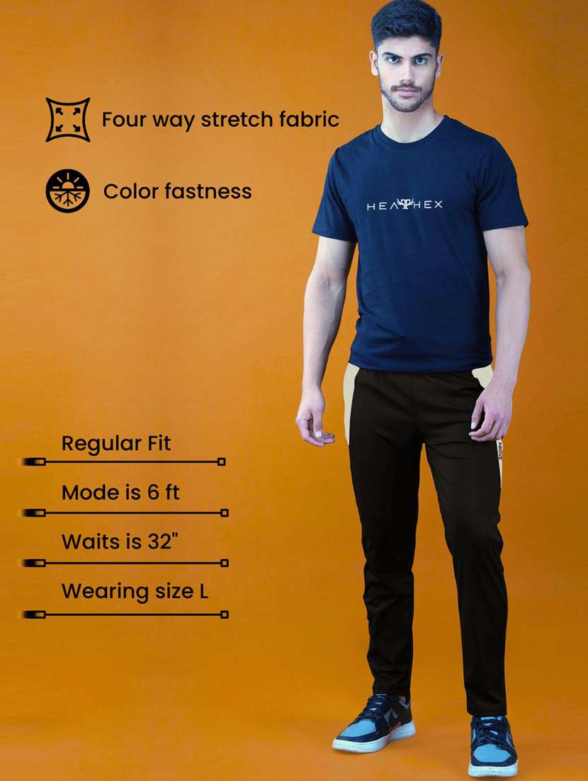 mid rise solid track pant - 20101885 -  Standard Image - 4