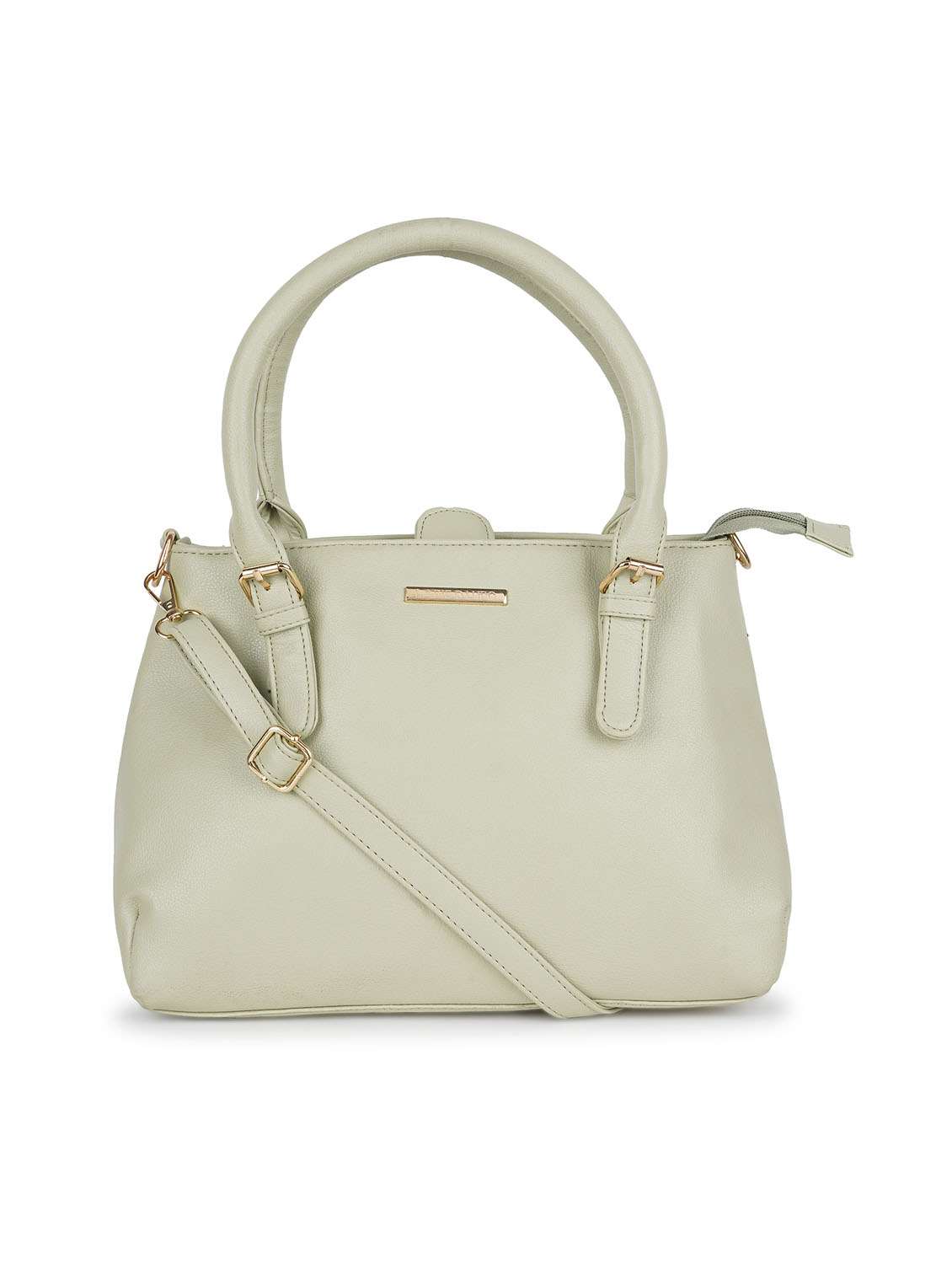 solid leatherette (pu) regular handbag