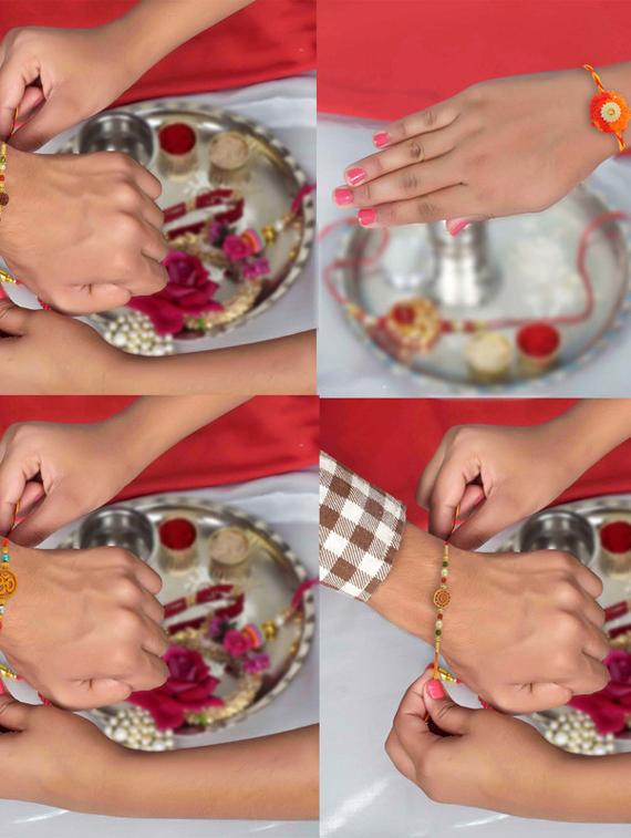 rakhi combo with silver coin - 20101949 - Standard Image - 4