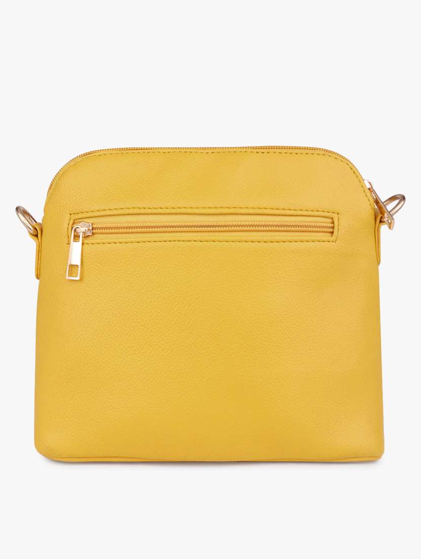 yellow leatherette (pu) sling bag - 20102670 - Standard Image - 1