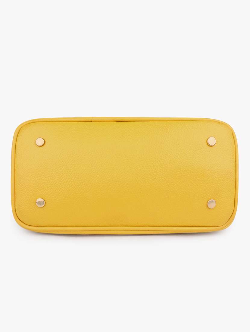 yellow leatherette (pu) sling bag - 20102670 - Standard Image - 6