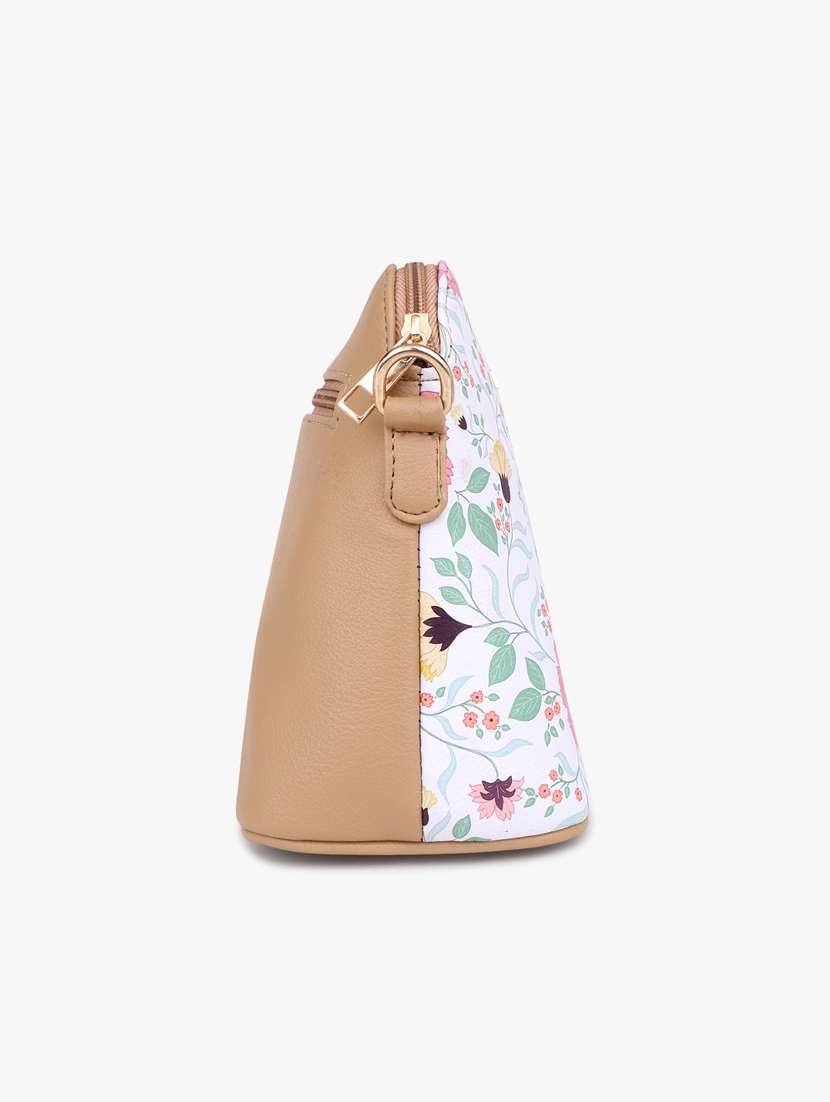 beige leatherette (pu) sling bag - 20102681 - Standard Image - 4