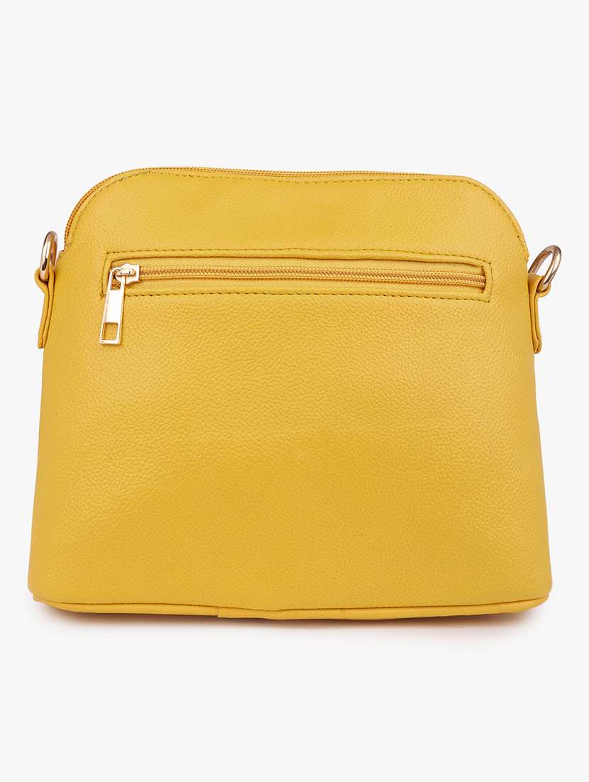 yellow leatherette (pu) sling bag - 20102682 - Standard Image - 1