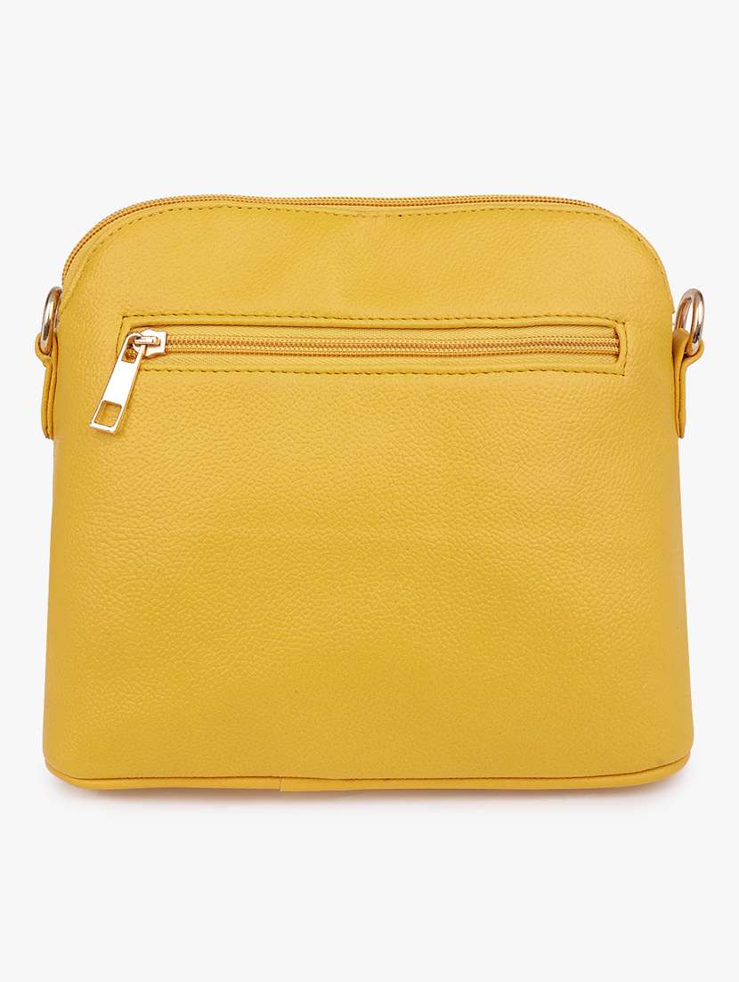yellow leatherette (pu) sling bag - 20102683 - Standard Image - 1