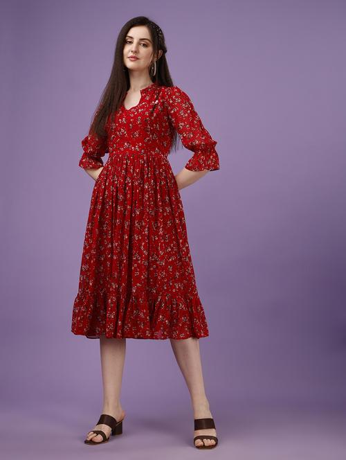women's tiered dress floral dress - 20104672 - Standard Image - 0