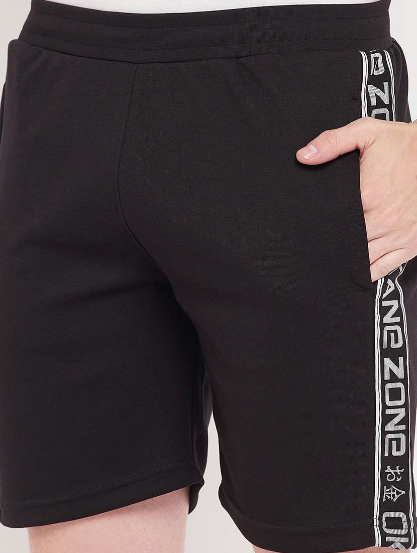 black cotton blend short - 20106706 -  Standard Image - 4