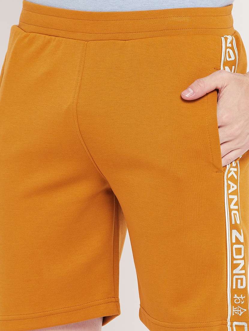 yellow cotton blend short - 20106707 -  Standard Image - 4