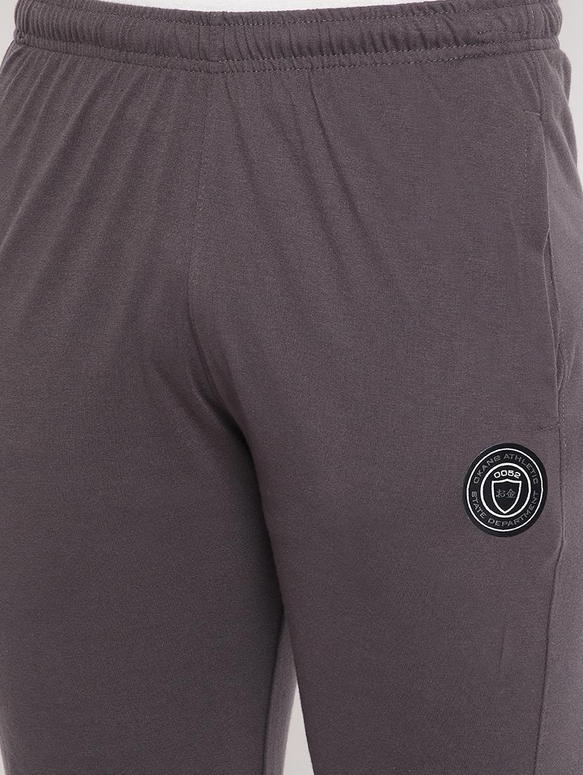 grey cotton blend joggers track pant - 20106816 - Standard Image - 4