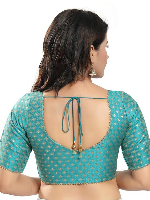v neck printed regular blouse - 20110179 - Standard Image - 1